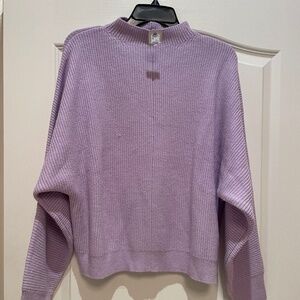 NWT RW&Co Lilac Turtle Nexk Crop Sweater